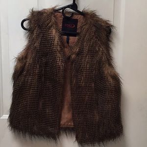 Faux fur vest